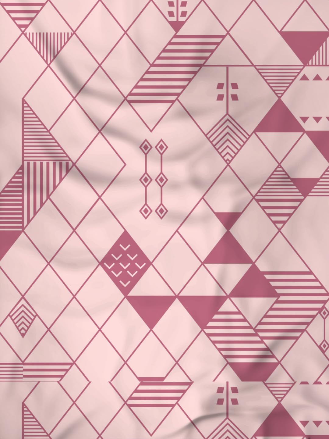 Raymond Home Mystique Cotton Rich Double Bedsheet with Pillow Covers – Pink, Queen (110 TC)