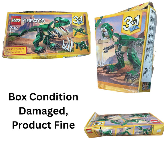 LEGO Creator 3in1 Mighty Dinosaurs Building 31058 (Box Condition Damaged, Product Fine)