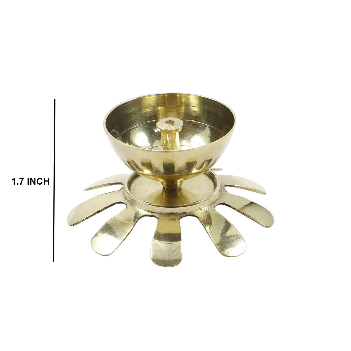 Klassic Lotus Petal Akhand Diya – Medium, Golden