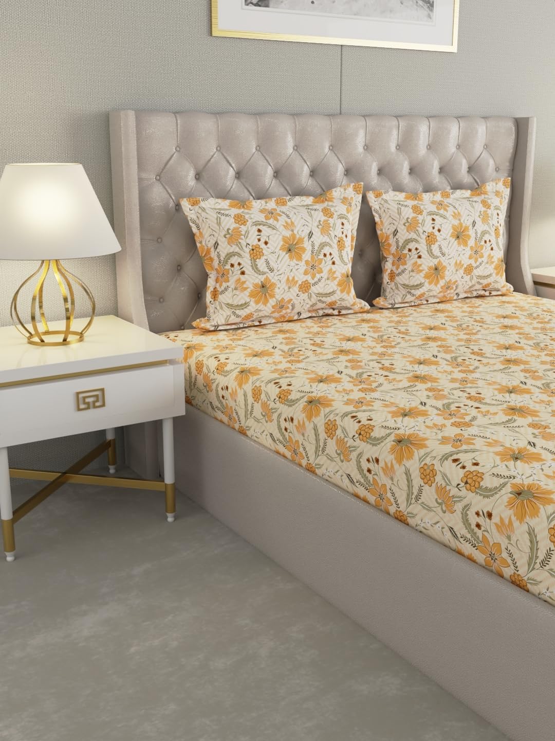 Raymond Home Cotton King Size Bedsheet Set – Model 012242-BF02