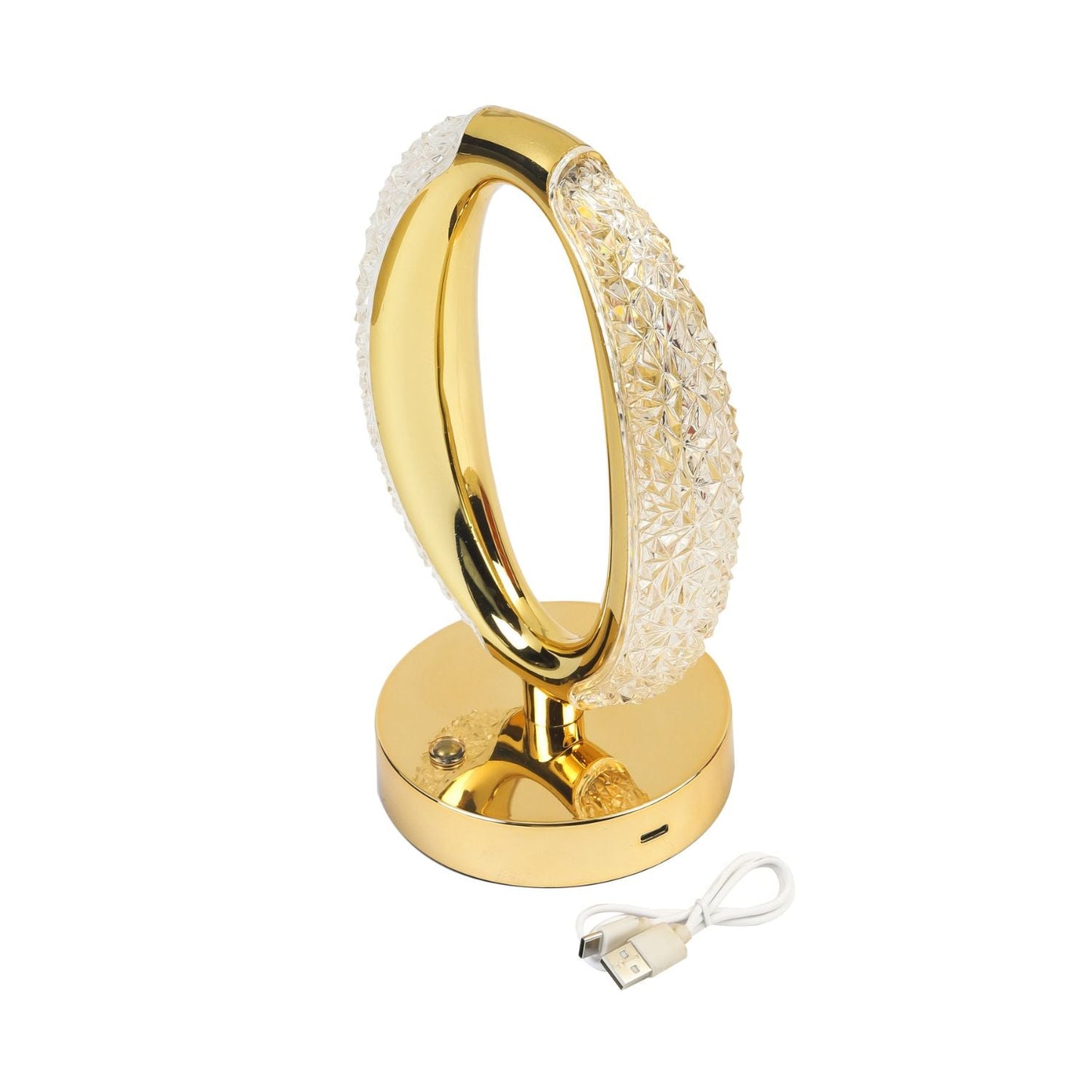 Lexton Rechargeable LED Crystal Table Lamp Oval Design iCraft by Eagle