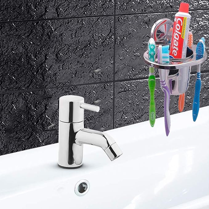 Ocko Stainless Steel Toothbrush Holder Tumbler – Silver (Pack of 1) iCraft by Eagle