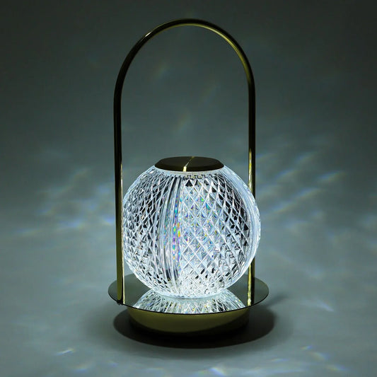 Lexton Crystal Diamond Shape Table Lamp with Touch Control LED Light - iCraft by Eagle