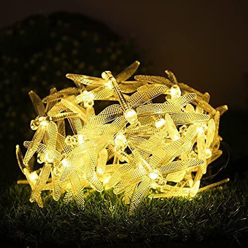 Lexton Dragonfly LED Fairy String Lights – 16 Bulbs, Warm White