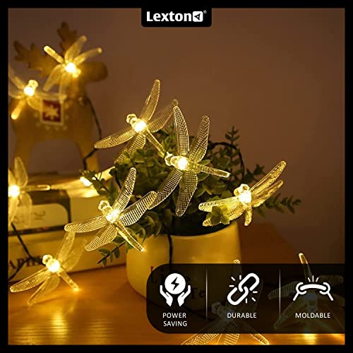 Lexton Dragonfly LED Fairy String Lights – 16 Bulbs, Warm White