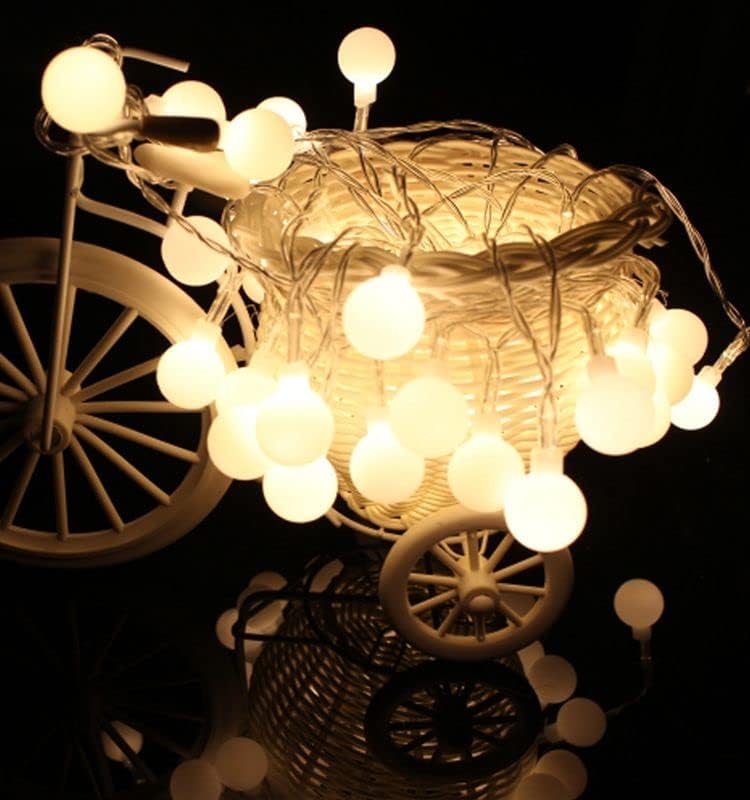 Lexton Milky Ball LED String Lights – 16 Bulbs, Warm White