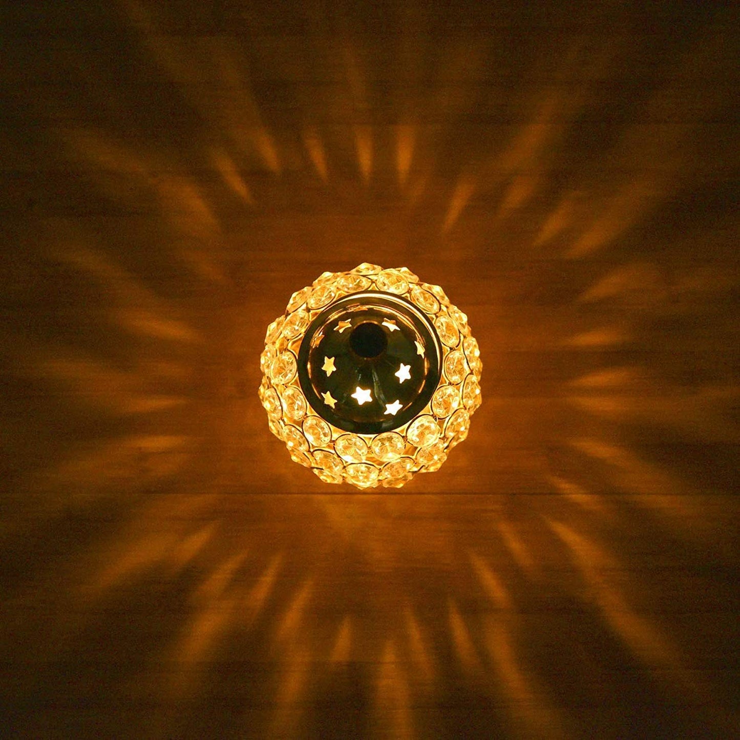 Klassic Brass Crystal Matki Diya – Medium, Golden