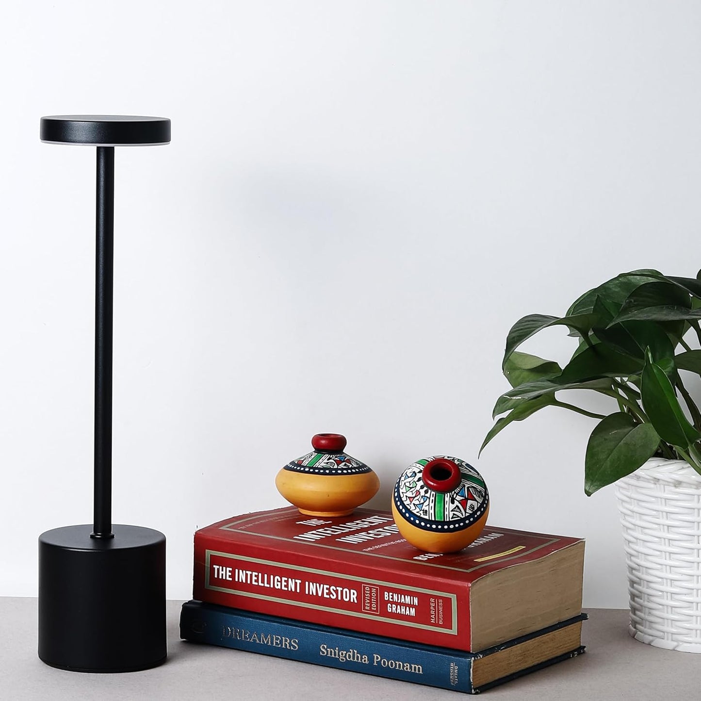 Lexton Rechargeable LED Table Lamp | Portable Cordless Desk Light Black