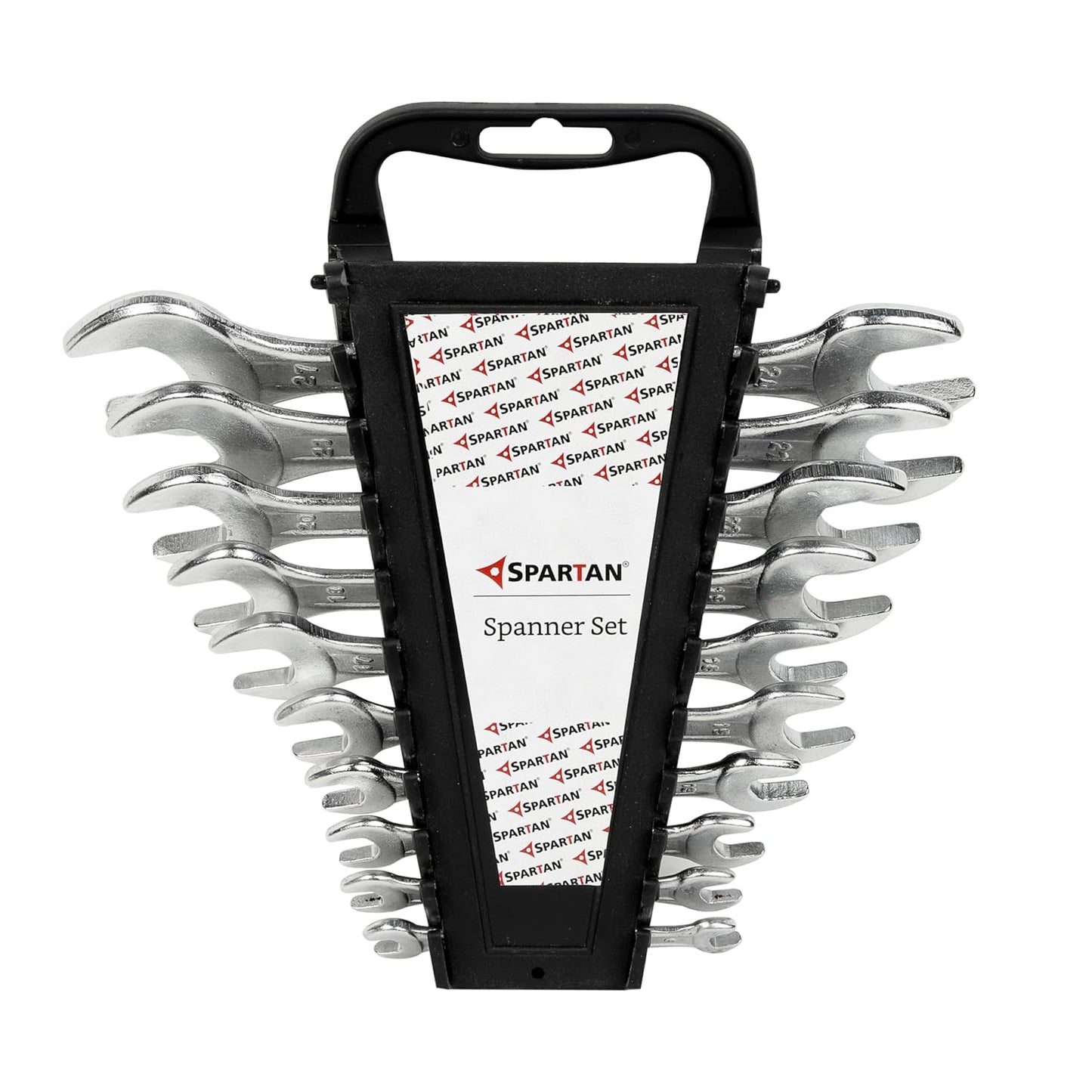 SPARTAN Carbon Steel Open Jaw Spanner Set/Wrench Set/Tool Kit Multipurpose Home Use and Professional Spanners, Corrosion Resistant Chrome Plating DOE Jaw Spanners (10 Piece)