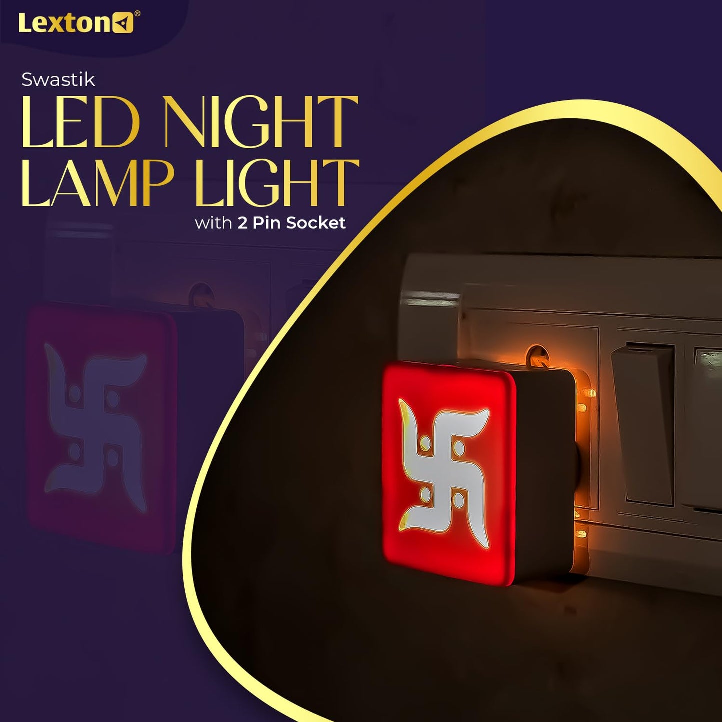 Lexton Swastik LED Night Lamp White