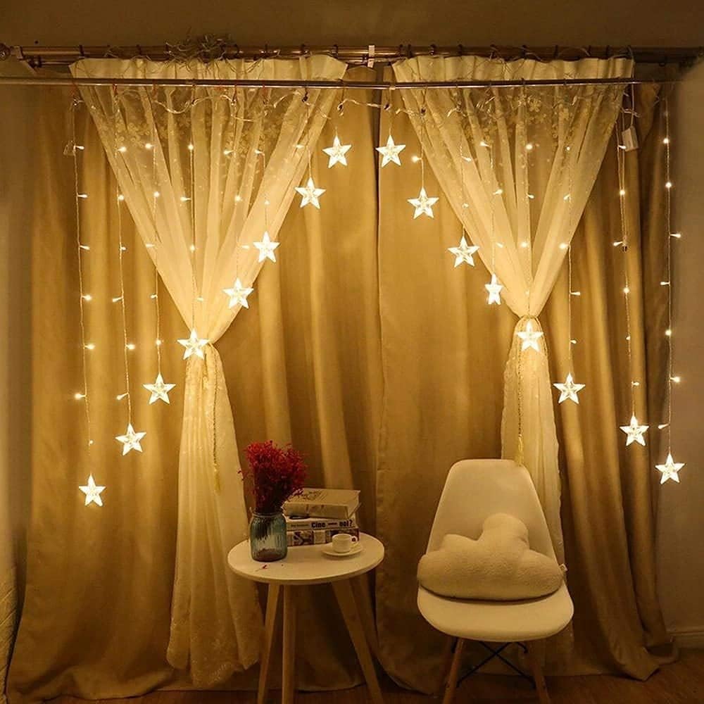 Lexton 16-Star A-Shape LED Curtain Light – Warm White