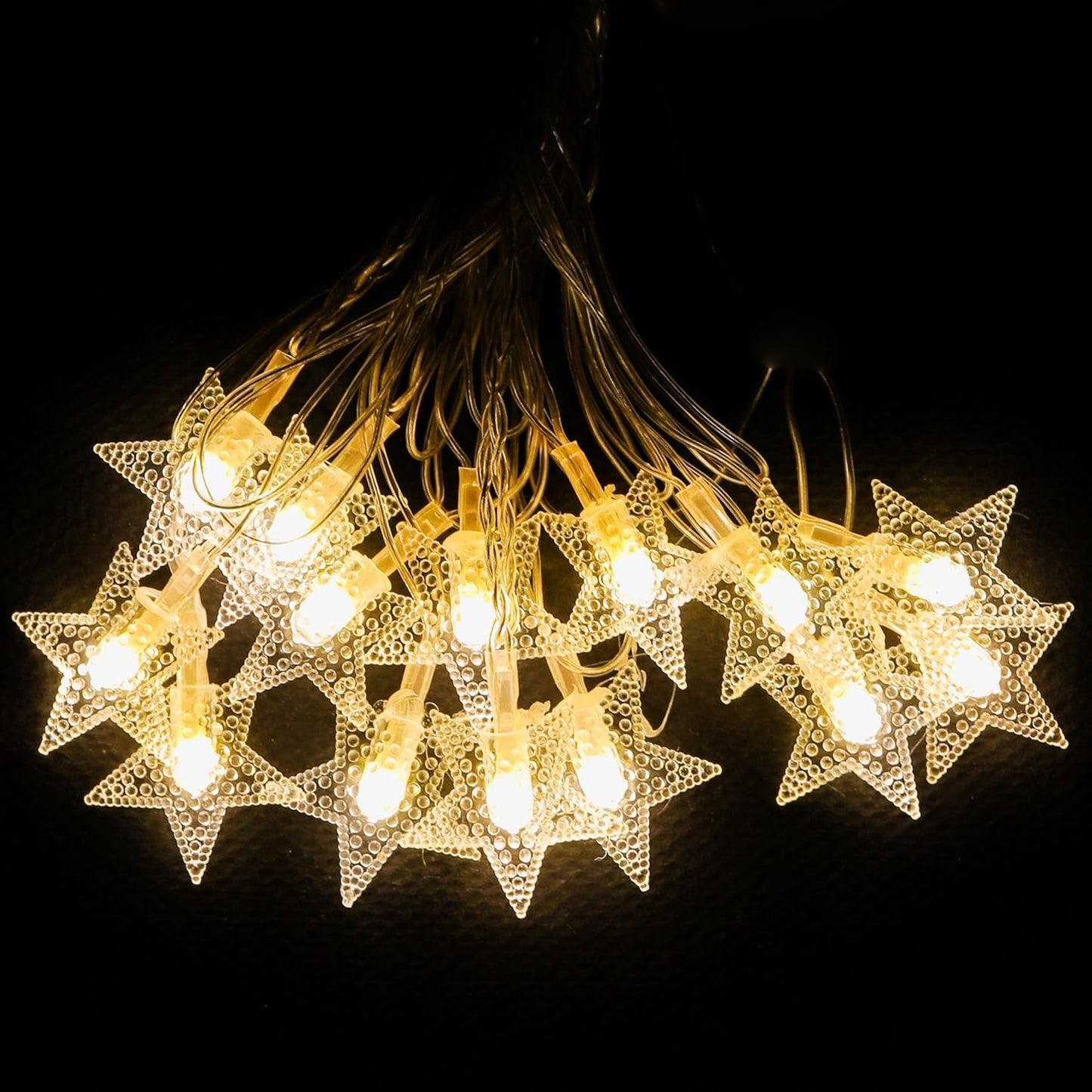 Lexton 14-Star LED Fairy String Light – 4m, Warm White, Plug-In