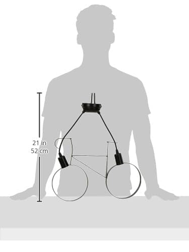 Lexton Cycle Shape Pendant Lamp | 40W Ceiling Hanging Light Fixture Black iCraft by Eagle