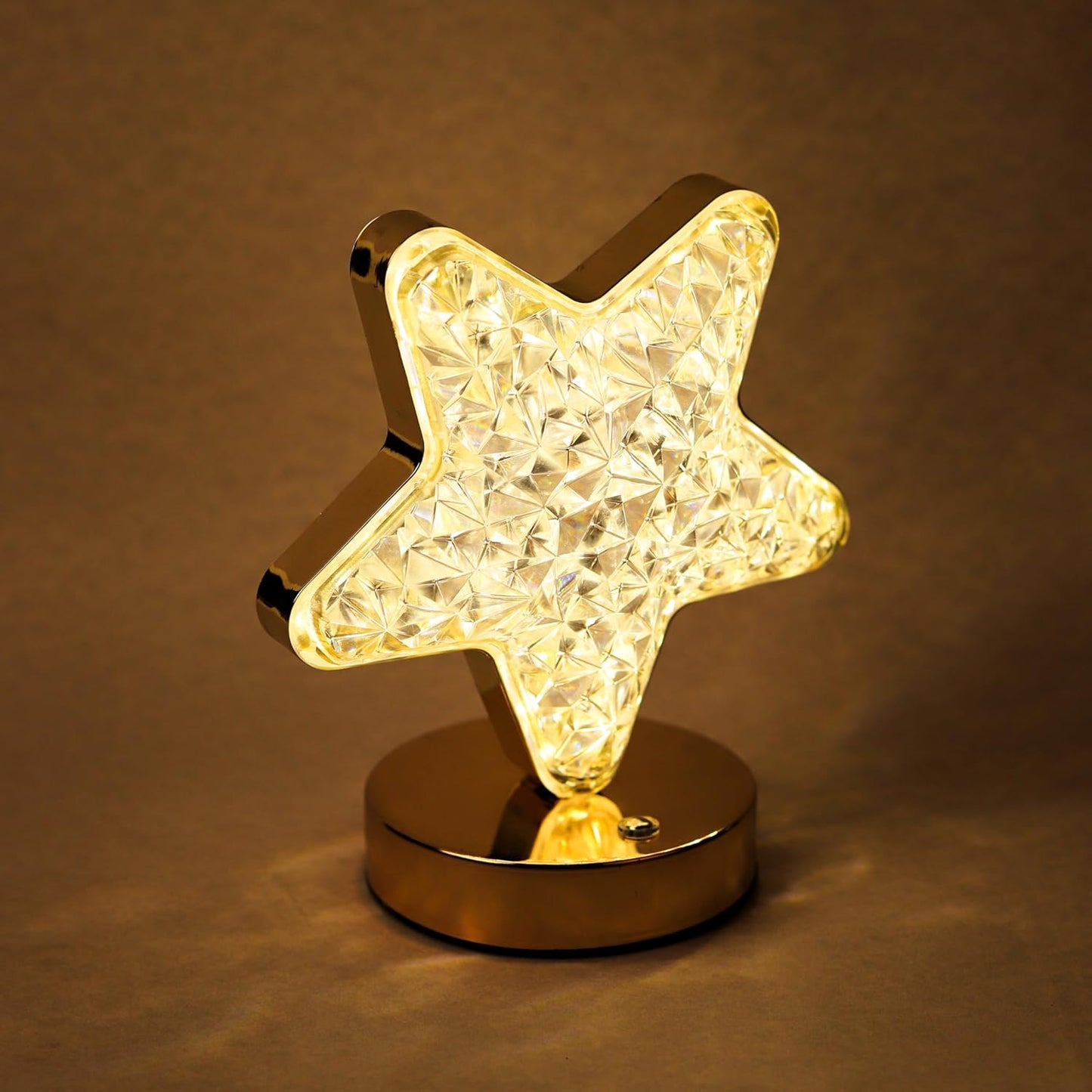 Lexton Star-Shaped LED Nightstand Lamp | Rechargeable, Dimmable, Touch Control