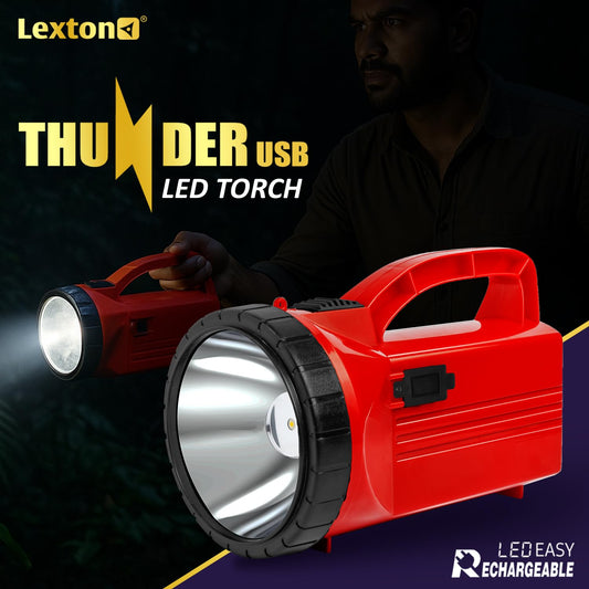 Lexton Thunder 5W Torch 4000mAh, Type-C Rechargeable, Powerbank, 2 Modes iCraft by Eagle