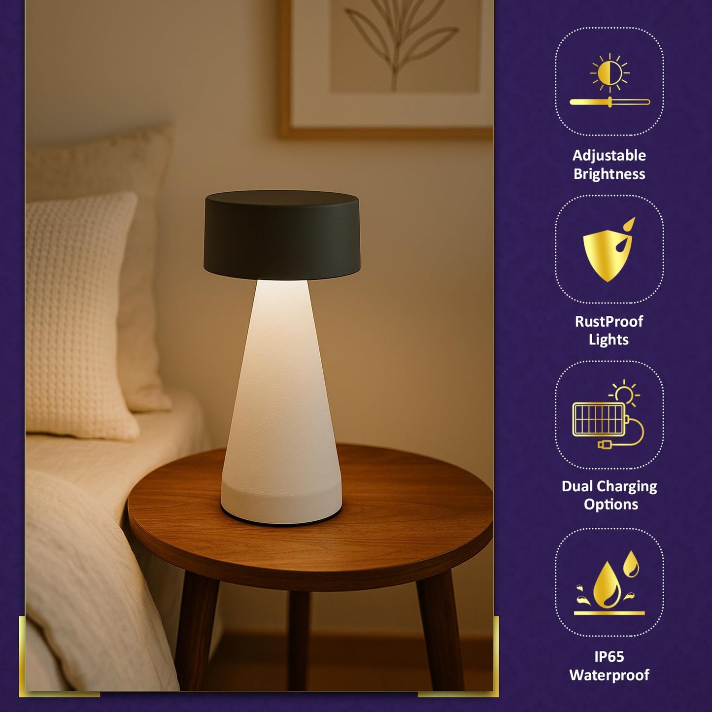 Lexton Modern Art LED Table Lamp White