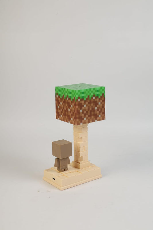Lexton 7-Inch Minecraft Cartoon LED Table Lamp | Rechargeable Kids Night & Study Light