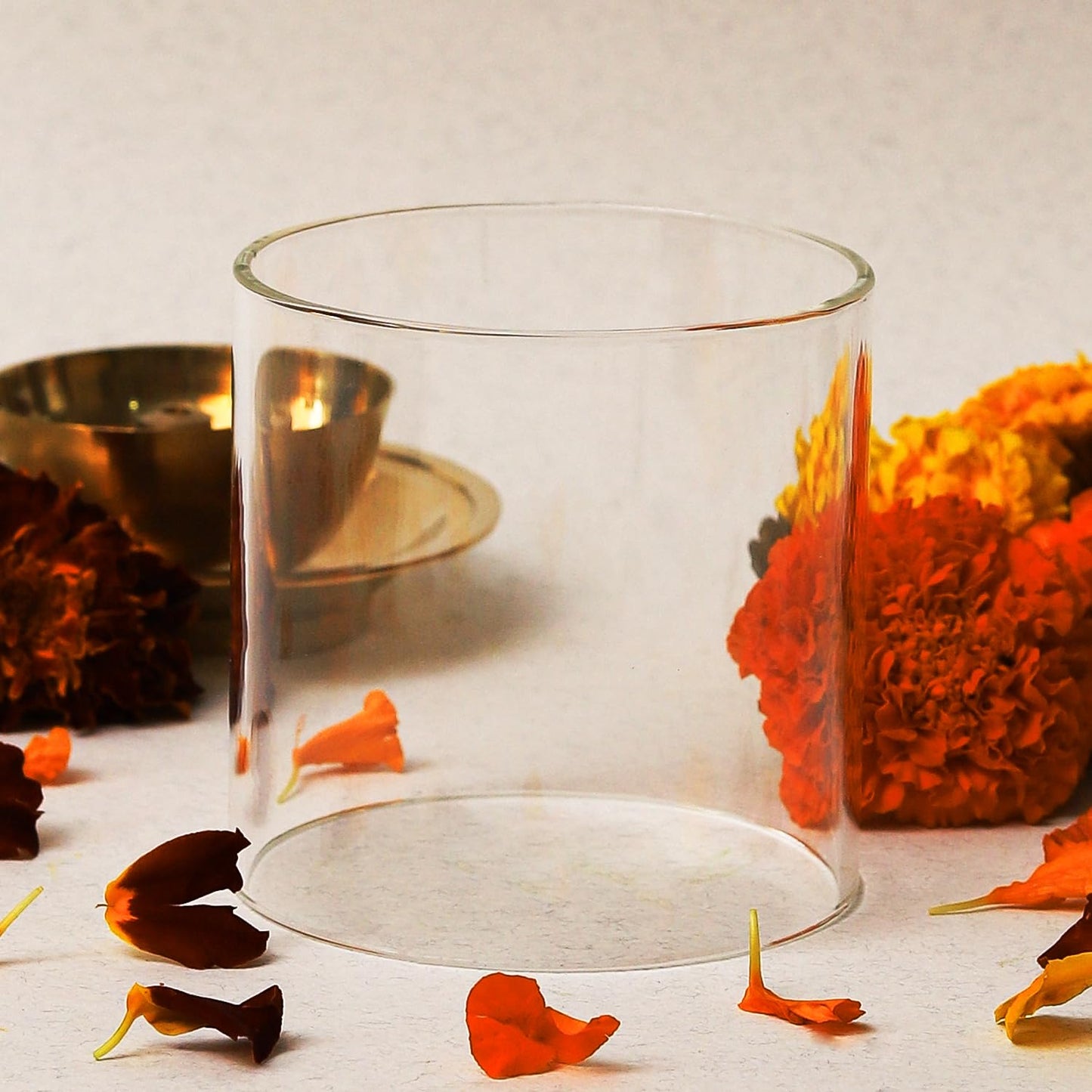 Klassic Medium Borosilicate Glass Cover – Swastik Diya