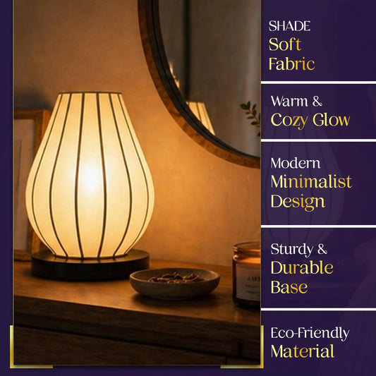 Lexton 10.5 Inch Bedside Table Lamp with Fabric Shade