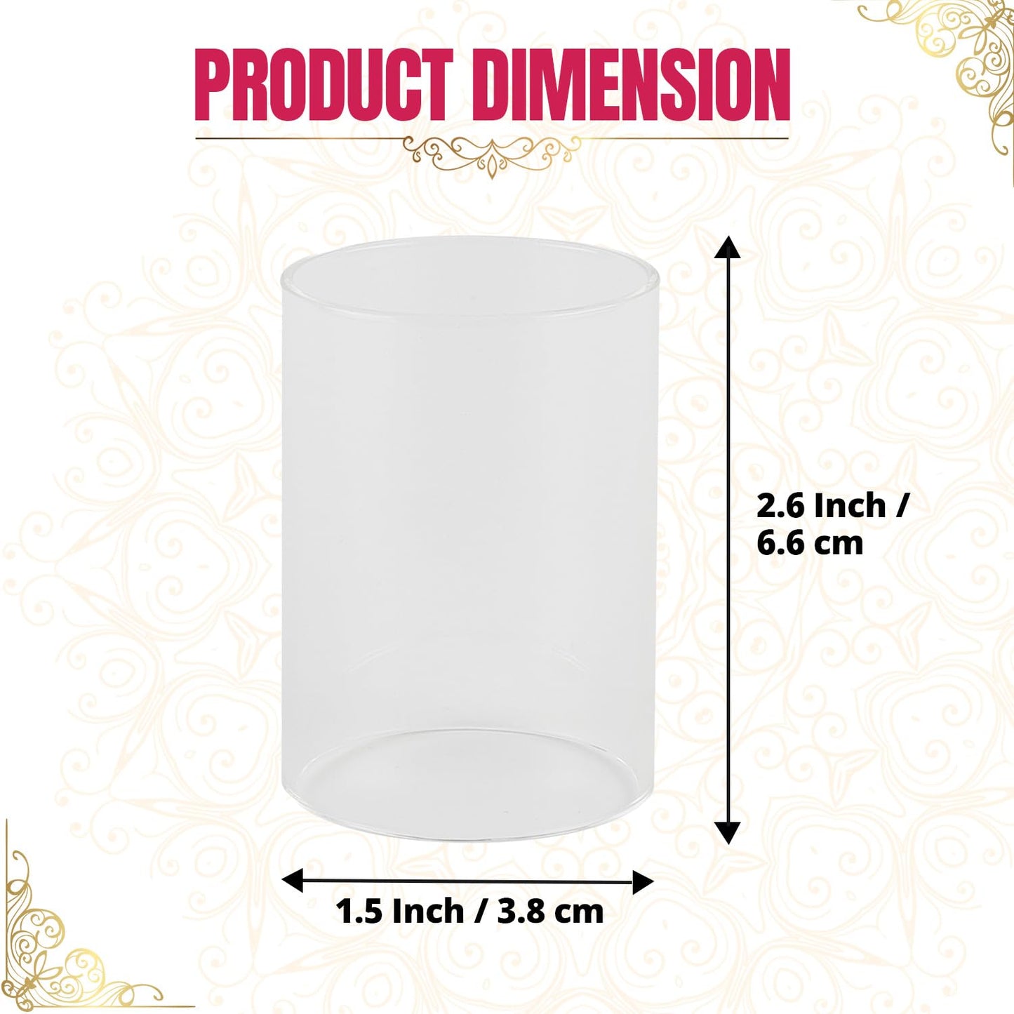 Klassic Borosilicate Glass Cover for Navjyoti Diya iCraft by Eagle