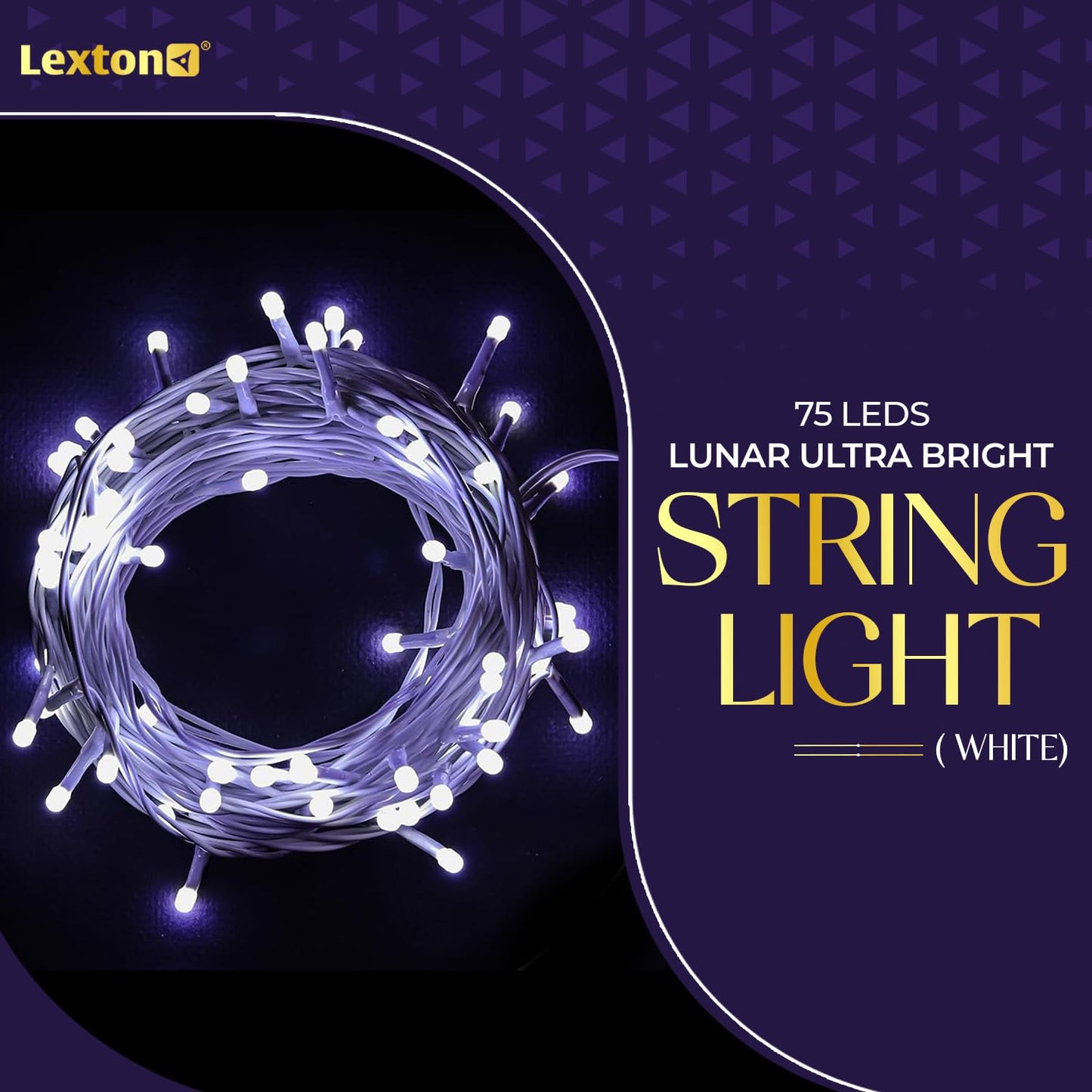 Lexton Lunar 75 LED Ultra Bright White String Lights