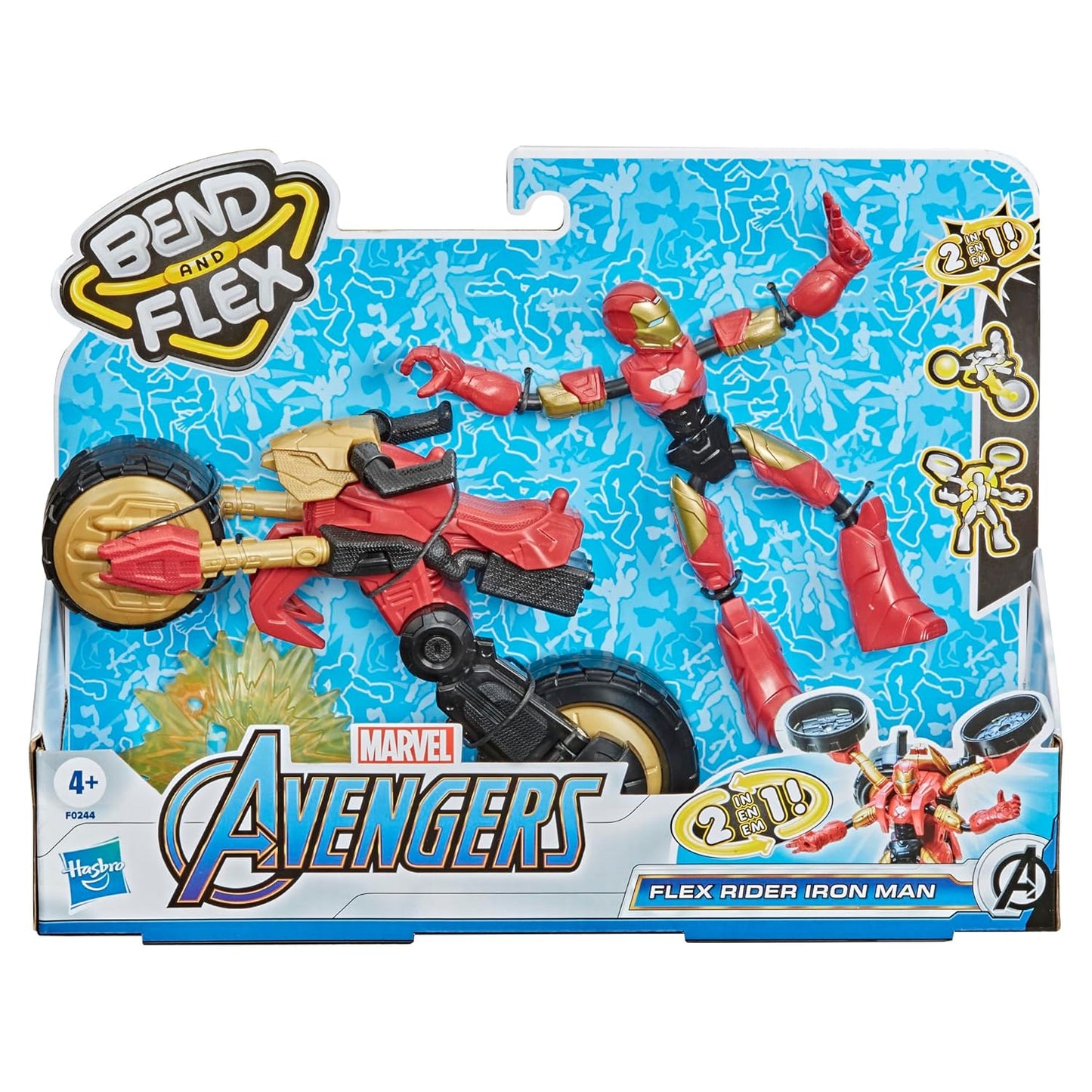 Marvel Bend and Flex, Rider Ironman Action Figure iCraft by Eagle