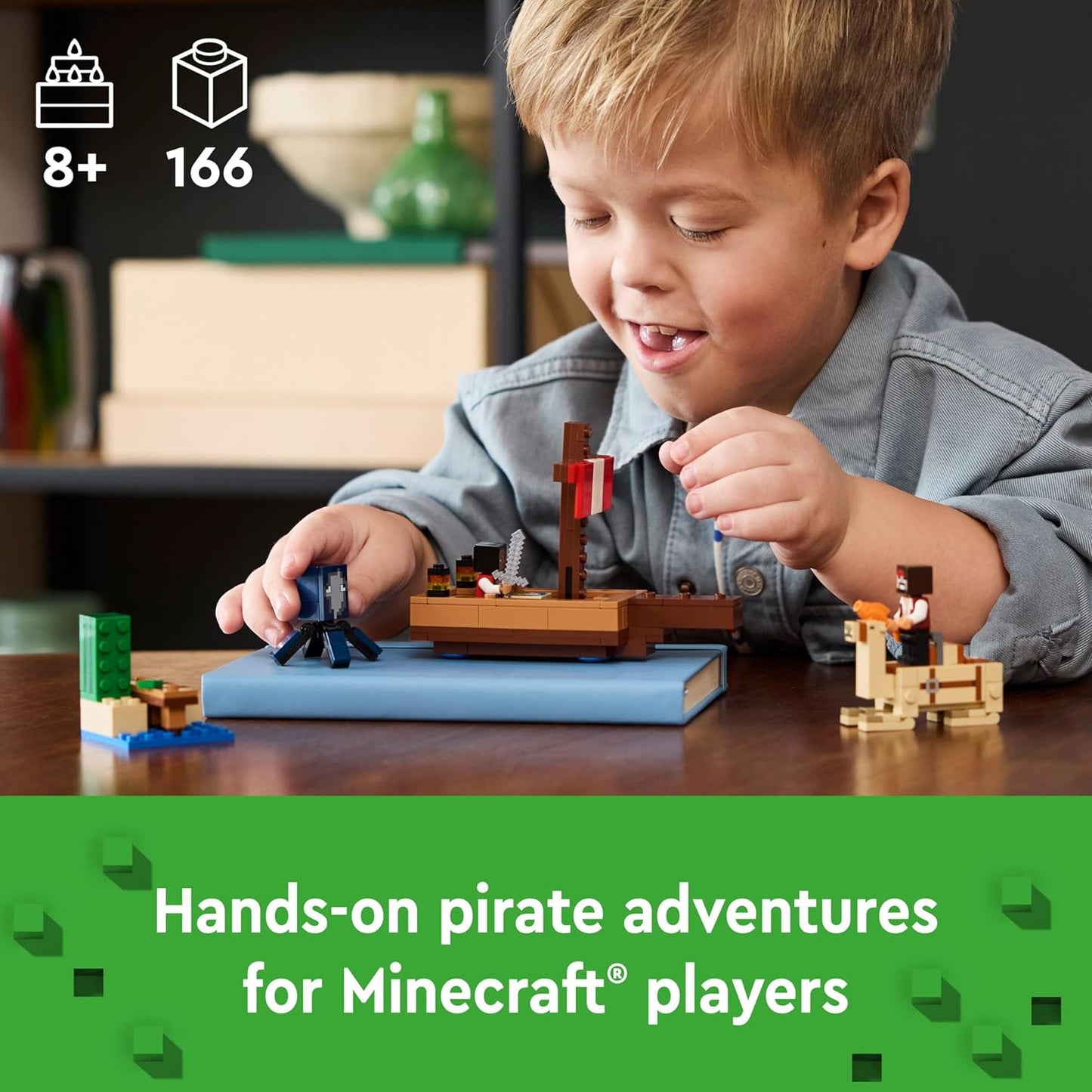 LEGO Minecraft Pirate Ship Voyage 21259 (Box Condition Damaged, Product Fine)