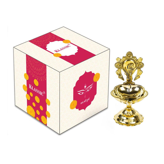 Klassic Brass Shankh Chakra Aarti Diya Gold iCraft by Eagle