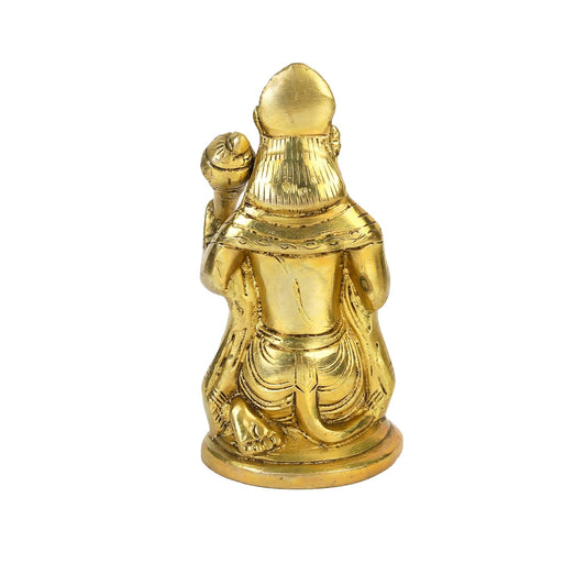 Klassic Brass Sitting Lord Hanuman Idol 6 Inch iCraft by Eagle