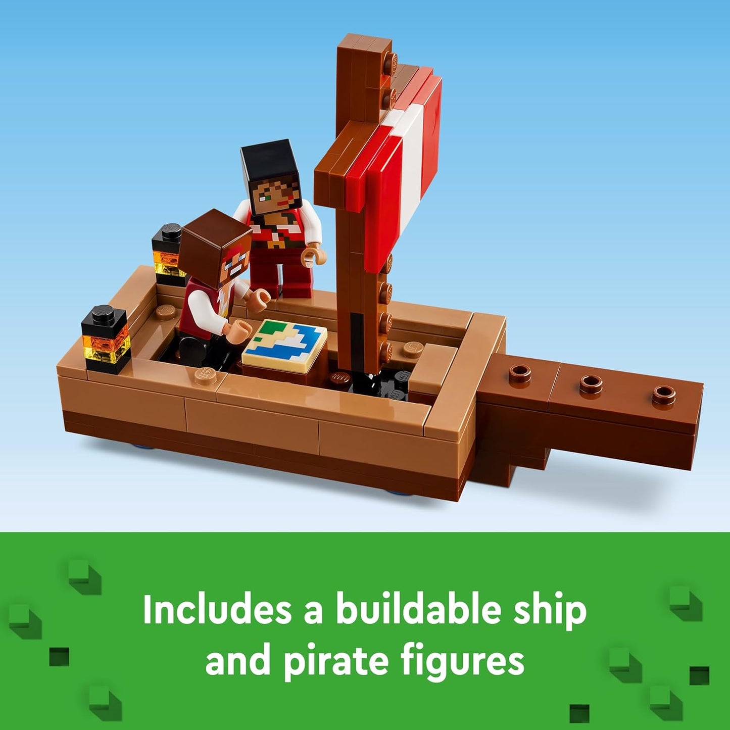 LEGO Minecraft Pirate Ship Voyage 21259 (Box Condition Damaged, Product Fine)