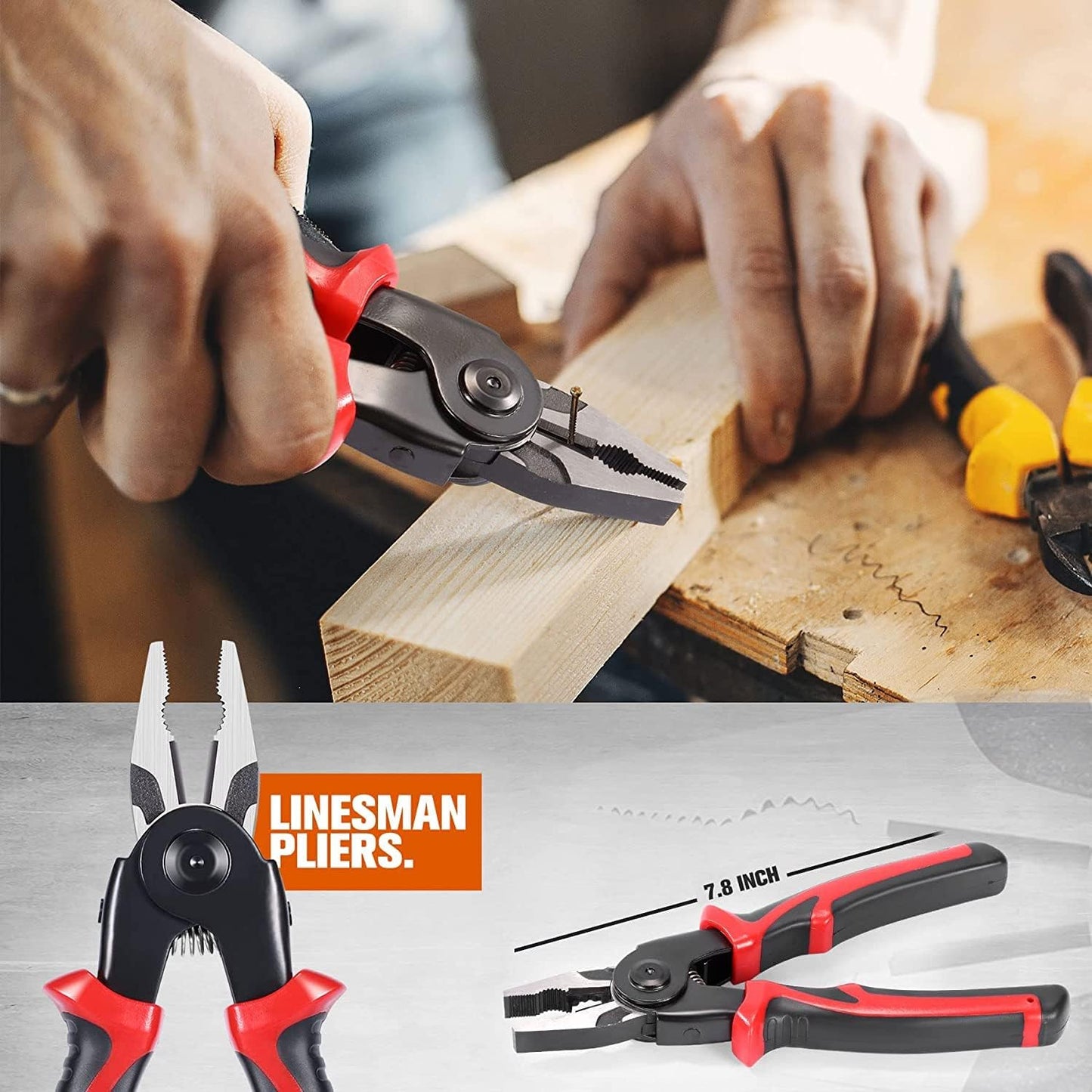 Spartan 5 in 1 multifunctional Pliers Hand Tool Kit With 5 Interchangeable Heads Special For Electricians Combination Lineman Pliers, Cable Cutting, Wire Stripping, Crimping Tools, Sheet Metal Shear