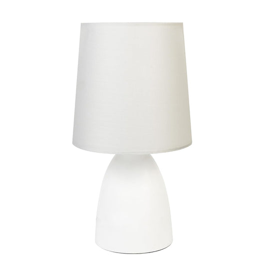 Lexton White Fabric Shade Bedside Table Lamp