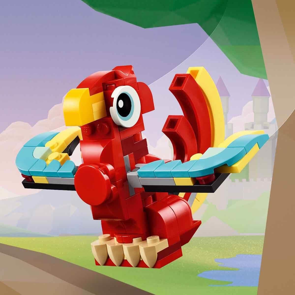 LEGO 31145 Creator 3in1 Red Dragon Toy (Box Condition Damaged, Product Fine)