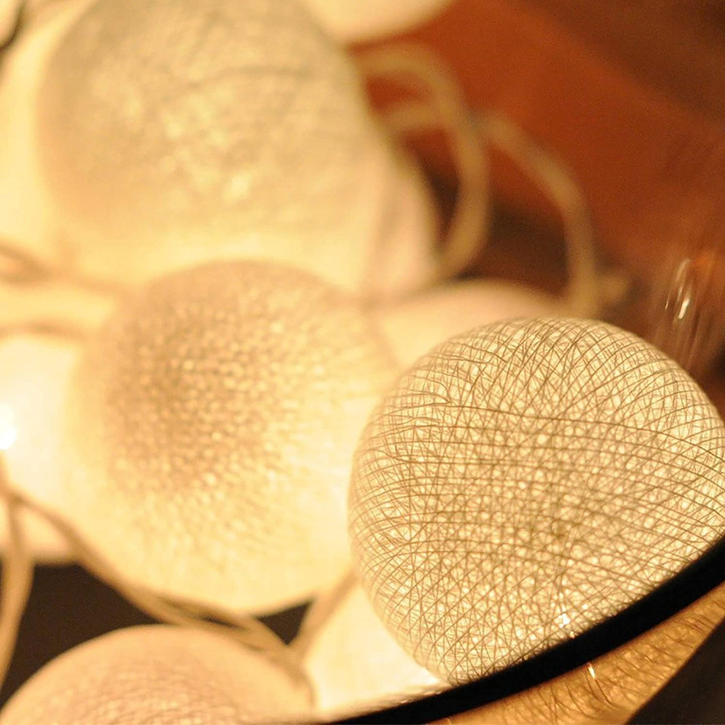 Lexton 16 Decorative Rattan Balls – Warm White Festival Lights