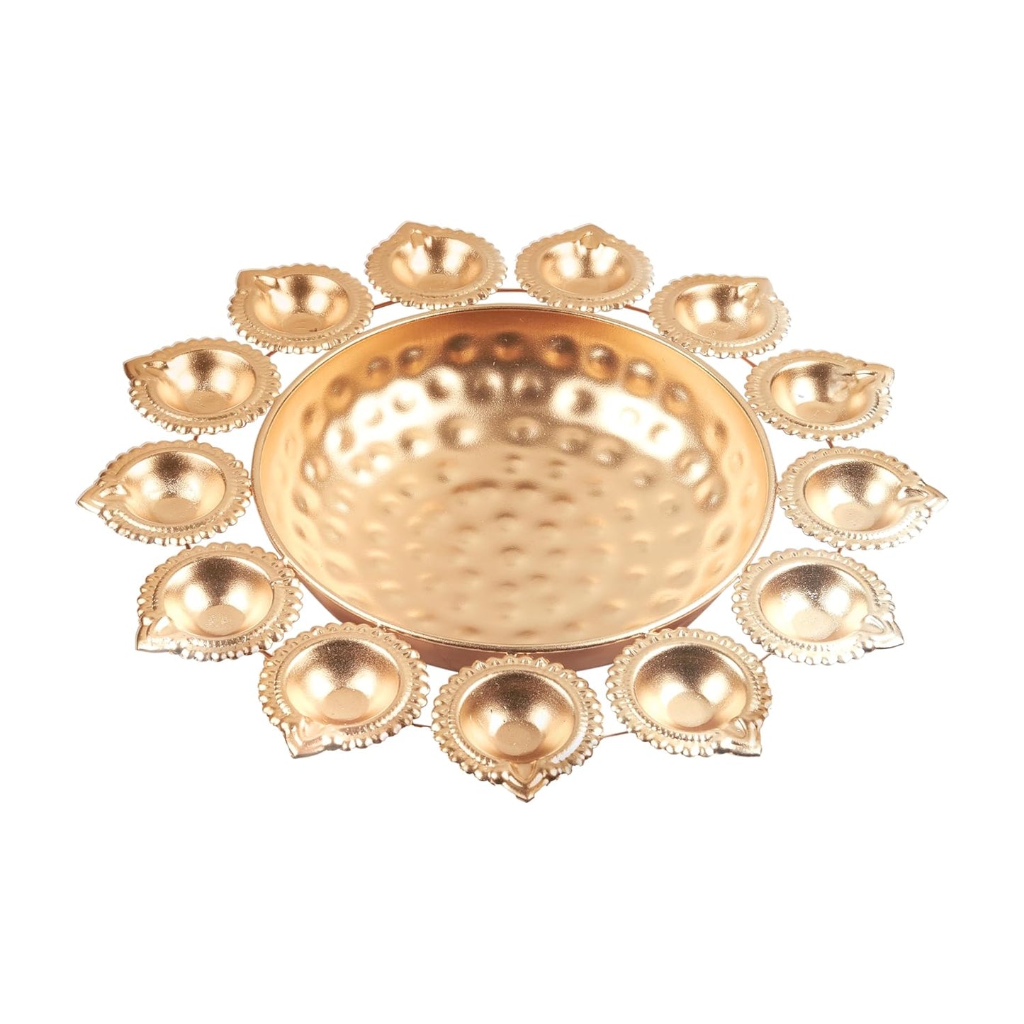 Klassic 13-Diya Urli Bowl – Handcrafted Golden Home Décor