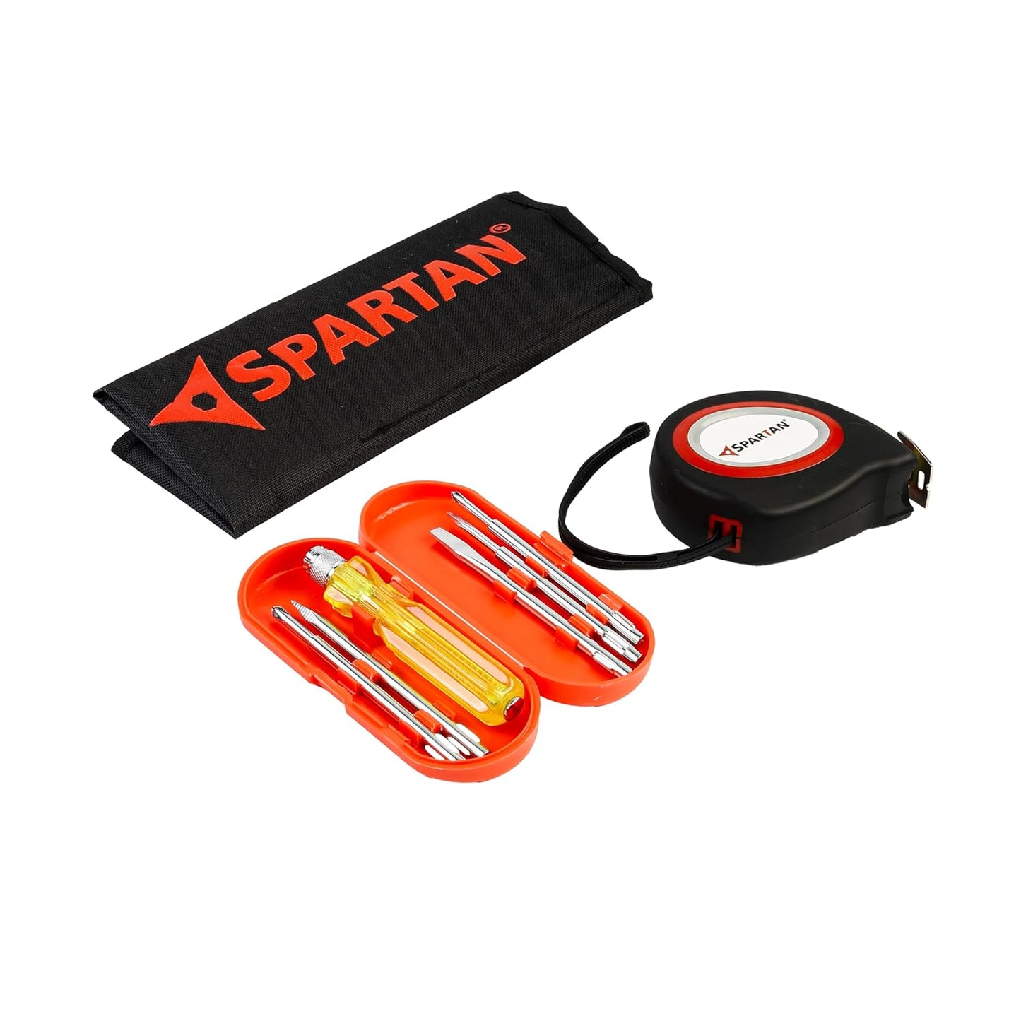 Spartan 5 in 1 Screwdriver Kit with 5m Steel Measuring Tape | Tool Combo Set