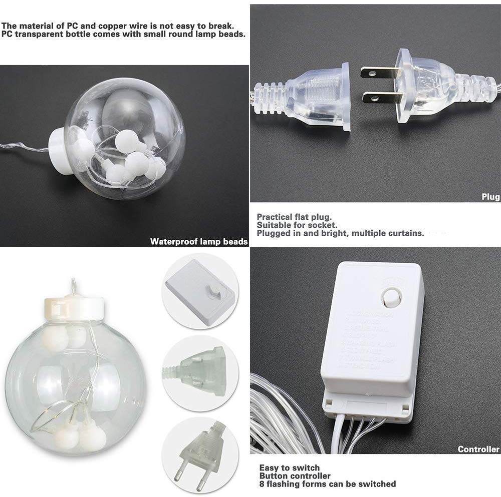 Lexton 8.2 Feet Wish Ball Curtain String Light