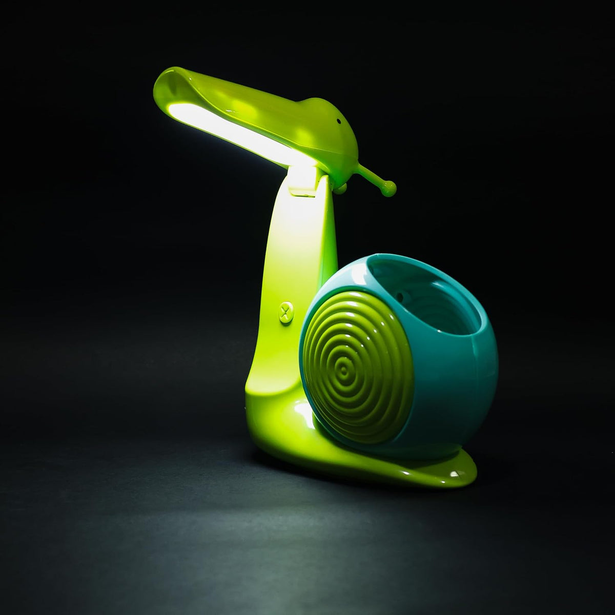 Lexton 8.5-Inch Snail Folding LED Table Lamp with Pen Holder | USB Rechargeable Kids Study Desk Lamp