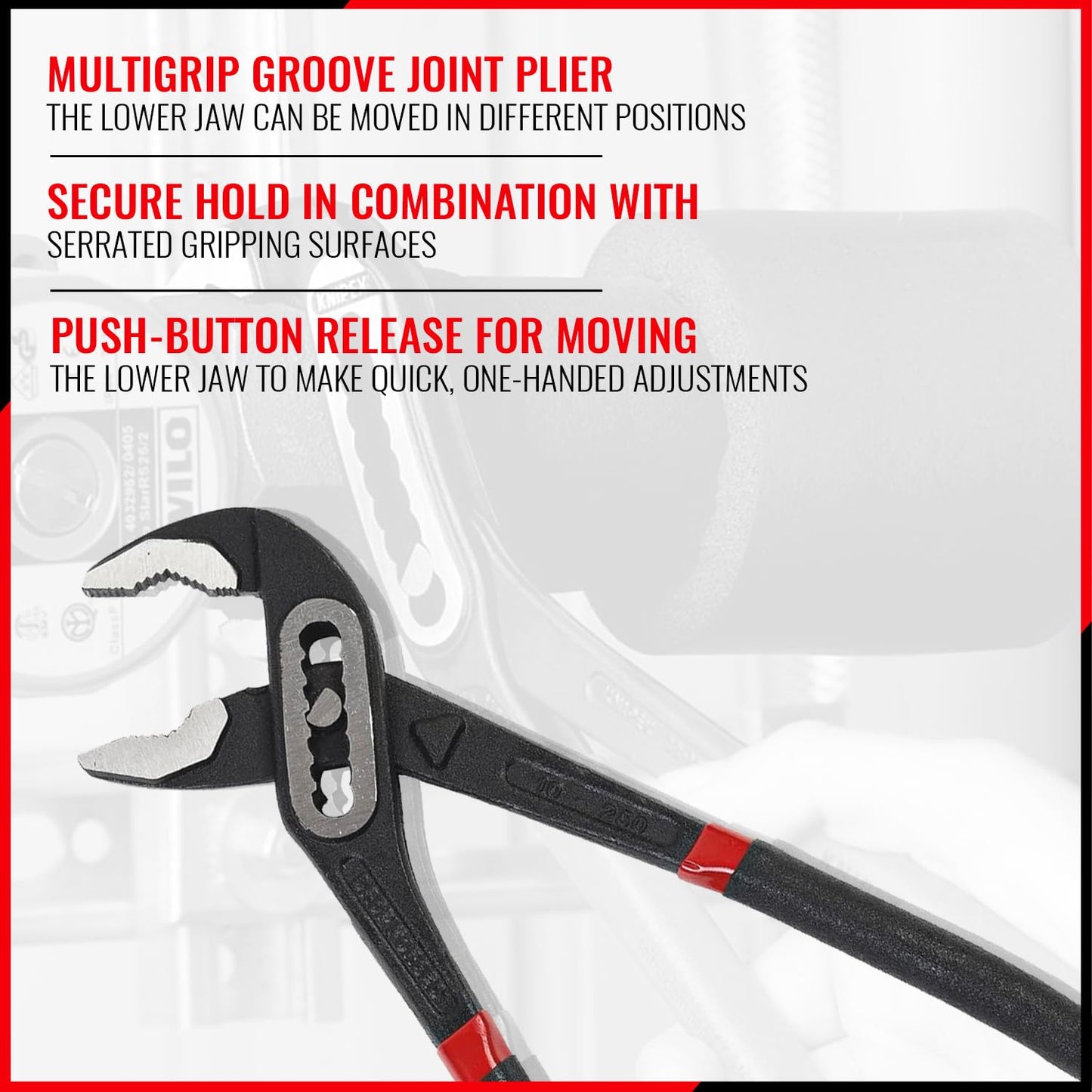 Spartan 250mm Water Pump Plier – Adjustable, Anti-Rust, High-Torque Grip iCraft by Eagle