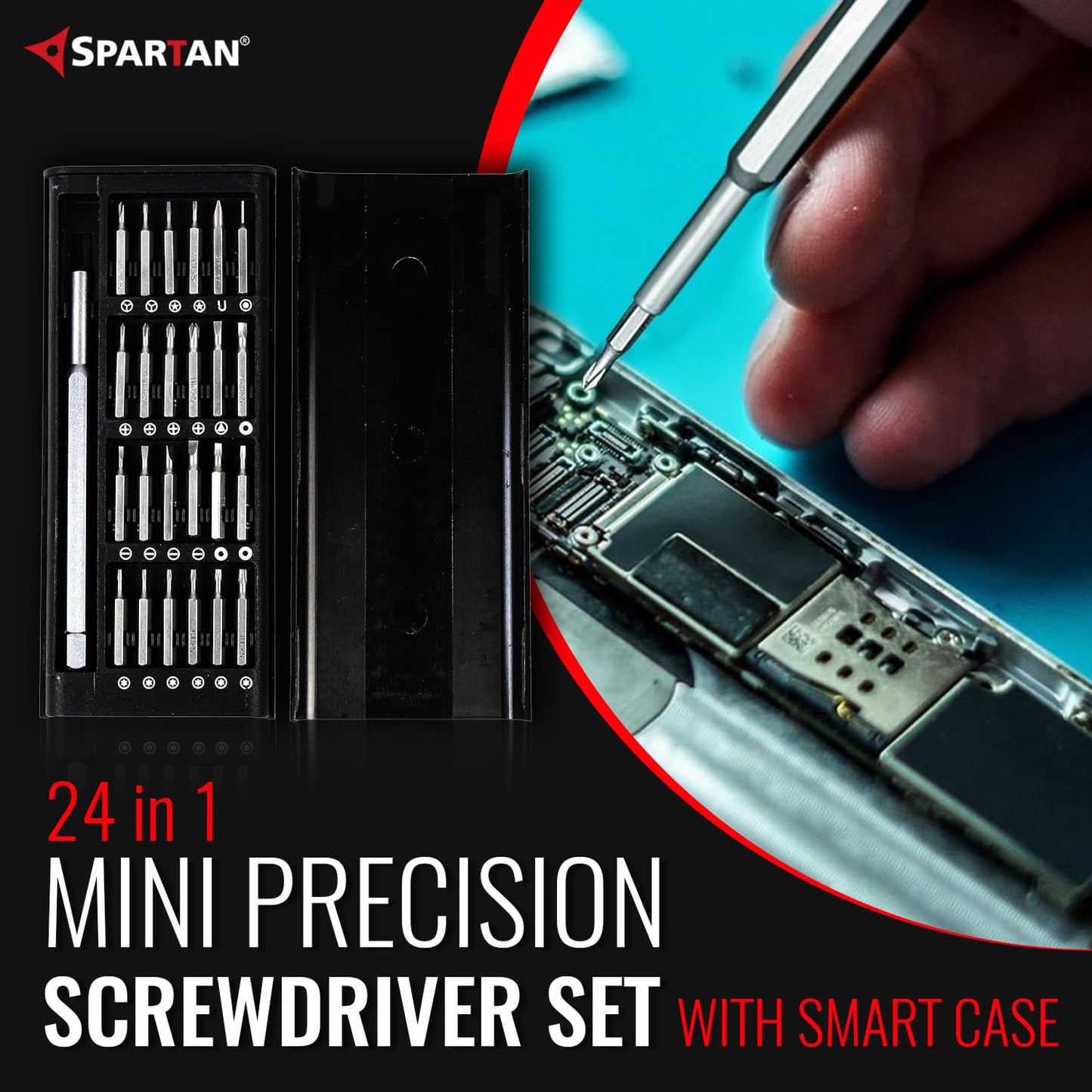 Spartan 24-in-1 Mini Precision Screwdriver Set with Case
