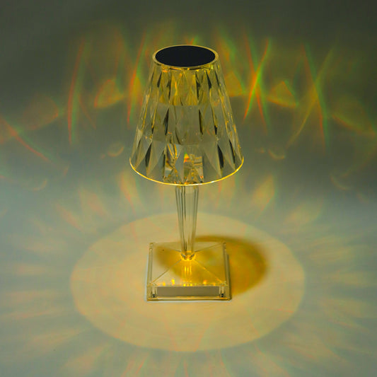 Lexton Diamond Shape Rechargeable Table Lamp (RGB, Touch Control)