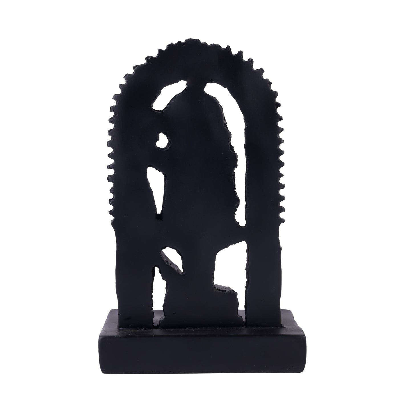 Klassic 6.5 Inch Black Lord Ram Idol with Decorative Arch for Mandir, Pooja Room & Office Desk