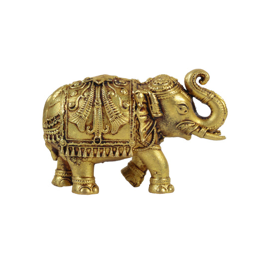 Klassic 1.5 Inch Pure Brass Elephant Statue for Vastu, Home Temple