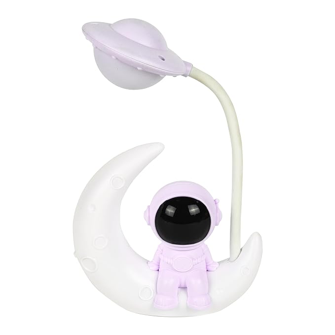 Lexton Astronaut Moon LED Study Lamp | Kids Desk Light White iCraft by Eagle