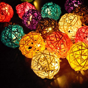 
                  
                    Lexton Rattan Balls Fairy String Light | 20 Balls Led String Light | Warm White | Plug Sourced | for Indoor & Outdoor Decorations, Festivals, Diwali, Christmas, Wedding, Birthday, Party
                  
                