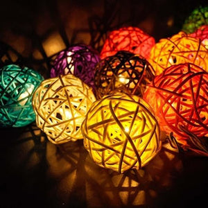 
                  
                    Lexton Rattan Balls Fairy String Light | 20 Balls Led String Light | Warm White | Plug Sourced | for Indoor & Outdoor Decorations, Festivals, Diwali, Christmas, Wedding, Birthday, Party
                  
                