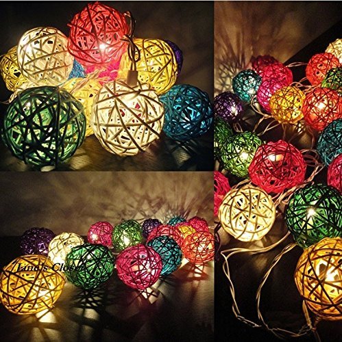 
                  
                    Lexton Rattan Balls Fairy String Light | 20 Balls Led String Light | Warm White | Plug Sourced | for Indoor & Outdoor Decorations, Festivals, Diwali, Christmas, Wedding, Birthday, Party
                  
                