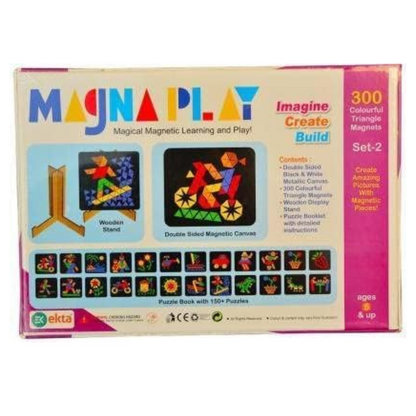 Magna Play Magnetic Learning Set | 300 Colorful Shapes for Kids 5+