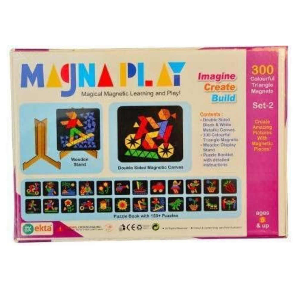 
                  
                    Magna Play Magical Magnetic Learning and Play Set (Set of 300 Colourful Shapes, Ages 5+/ Birthday Gift) (Set-1)
                  
                