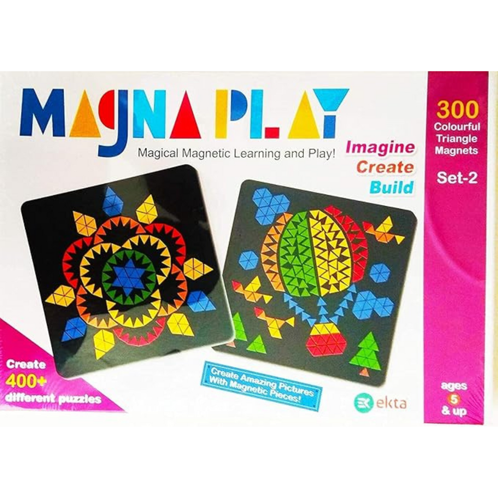 
                  
                    Magna Play Magical Magnetic Learning and Play Set (Set of 300 Colourful Shapes, Ages 5+/ Birthday Gift) (Set-1)
                  
                